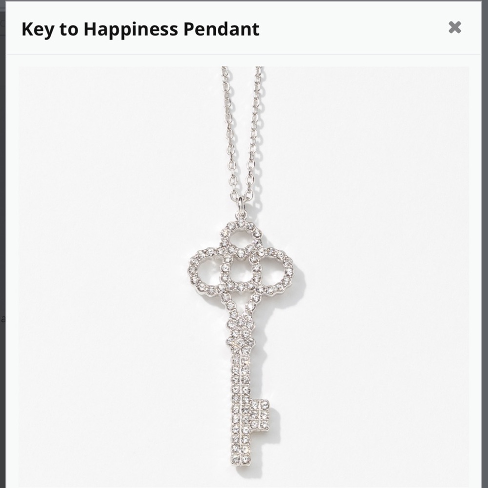 Touchstone Crystal Key to Happiness Pendant